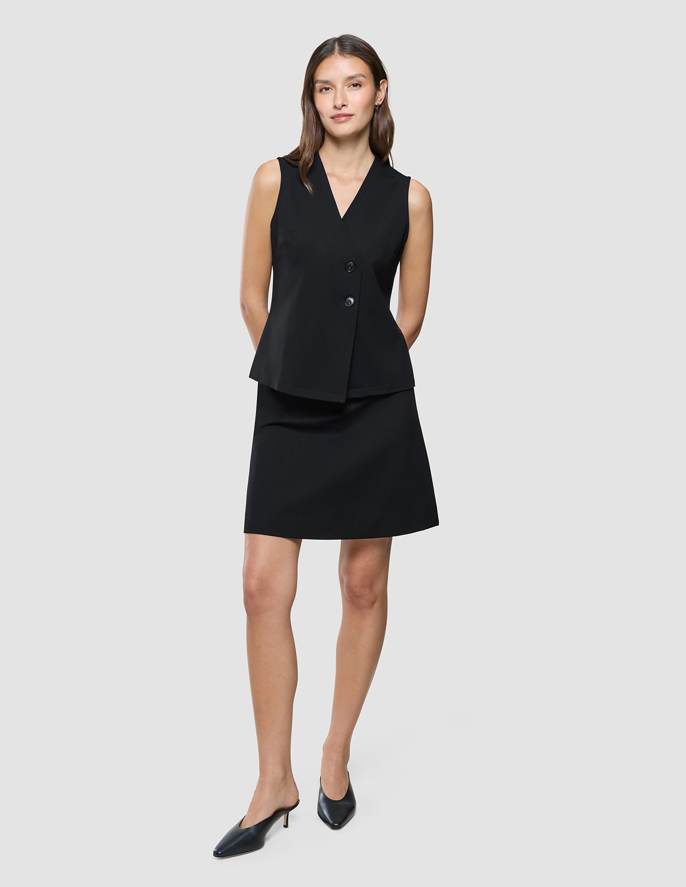 Women Marin Vest Short Black